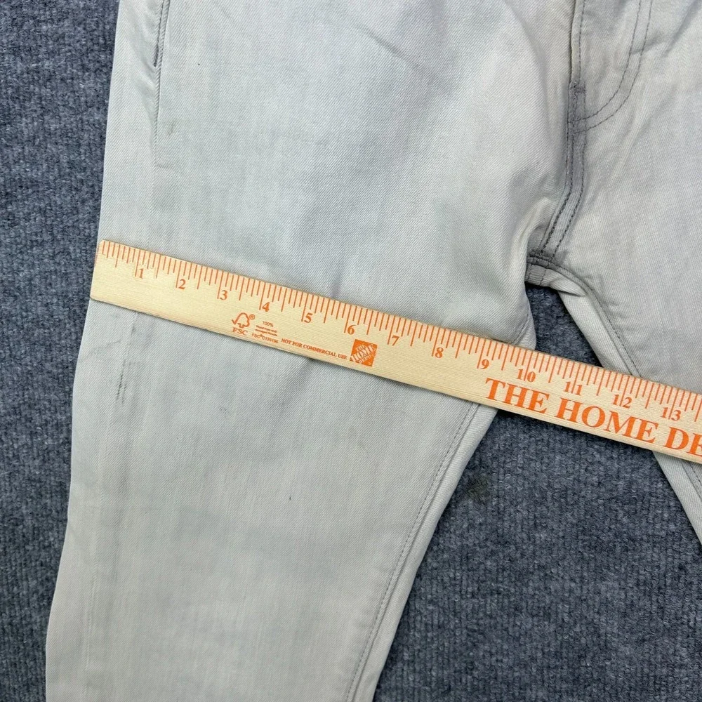 Levi's 513 Jeans Men's Light Gray Denim Straight Pockets Classic Zip Fly - 34X29
