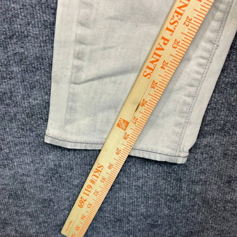 Levi's 513 Jeans Men's Light Gray Denim Straight Pockets Classic Zip Fly - 34X29