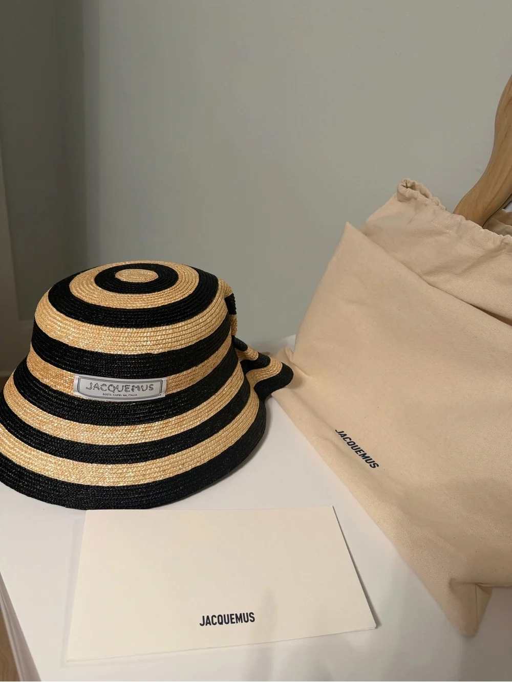 Jacquemus striped straw