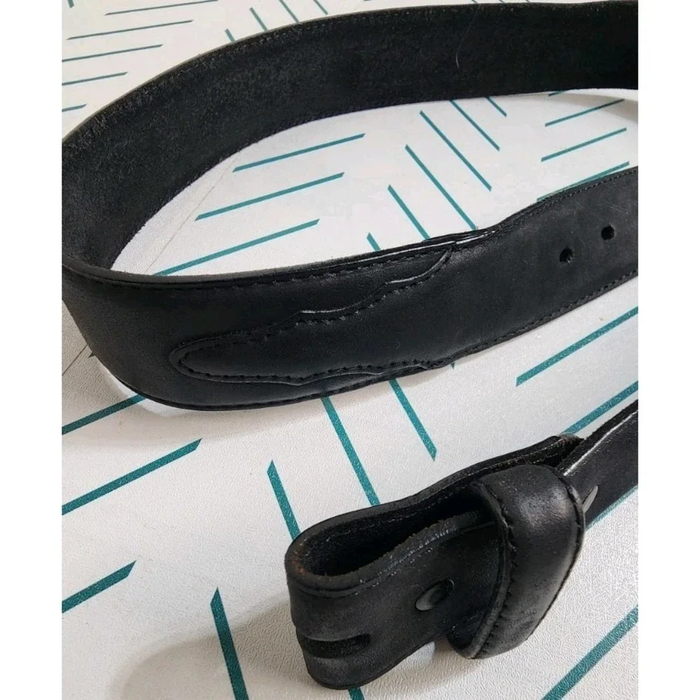 Silver Creek Classic Black Belt Mens Sz 36 Top Grain Leather USA Made Cowboy EUC