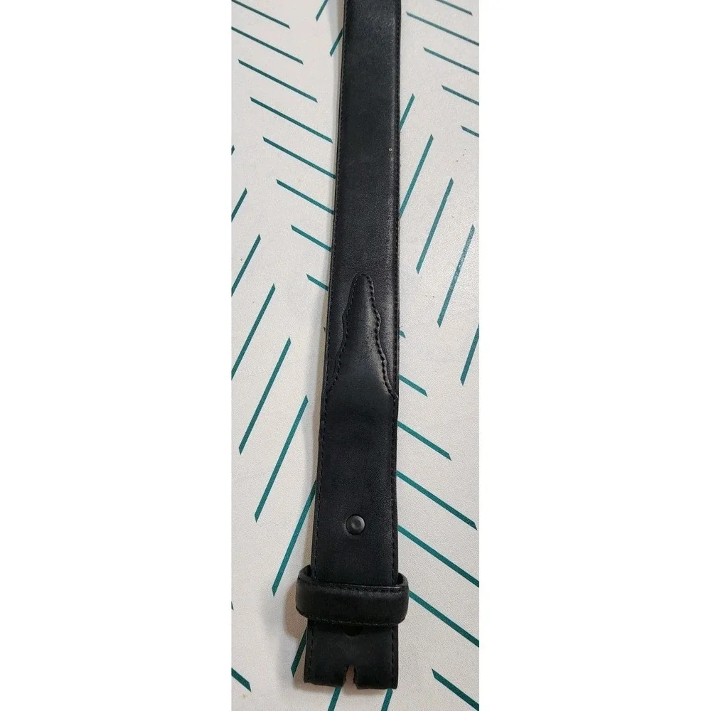 Silver Creek Classic Black Belt Mens Sz 36 Top Grain Leather USA Made Cowboy EUC