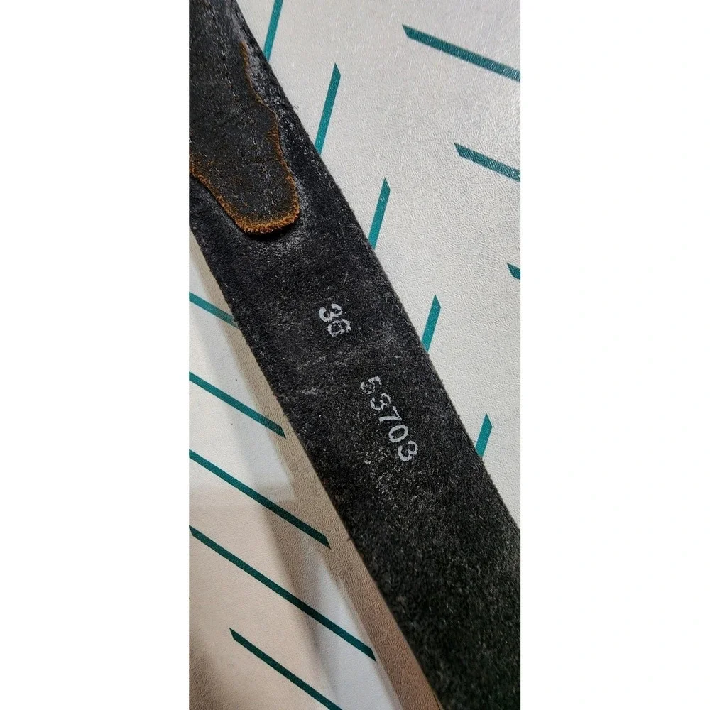 Silver Creek Classic Black Belt Mens Sz 36 Top Grain Leather USA Made Cowboy EUC