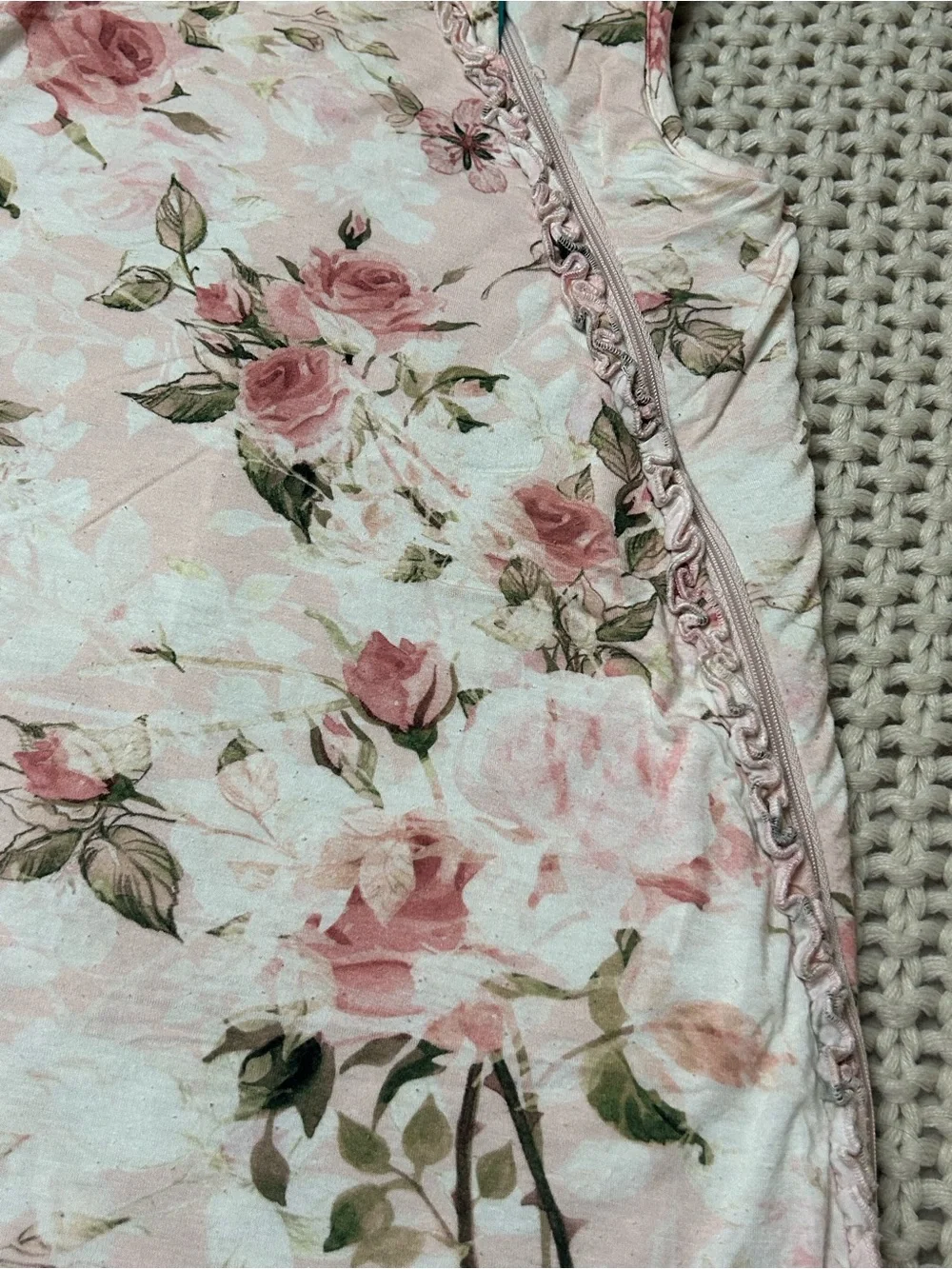 Posh Peanut Quilted Pink Floral Sleep Sack Size 6-18 months, 1 Tog