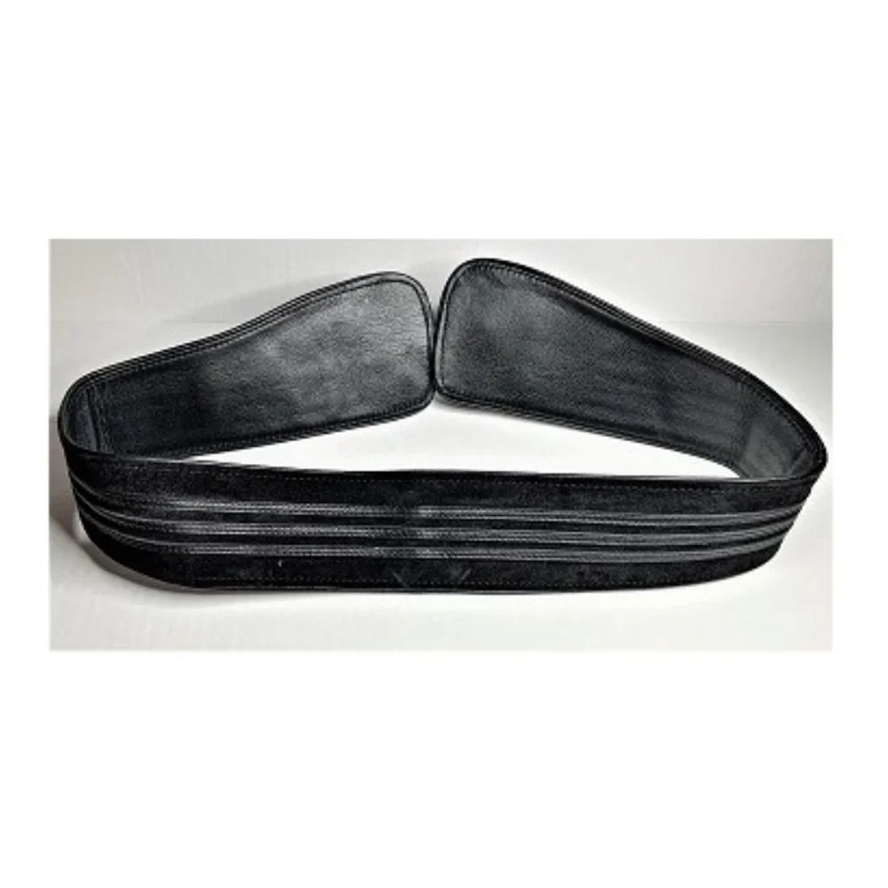 Black Leather and Suede Belt