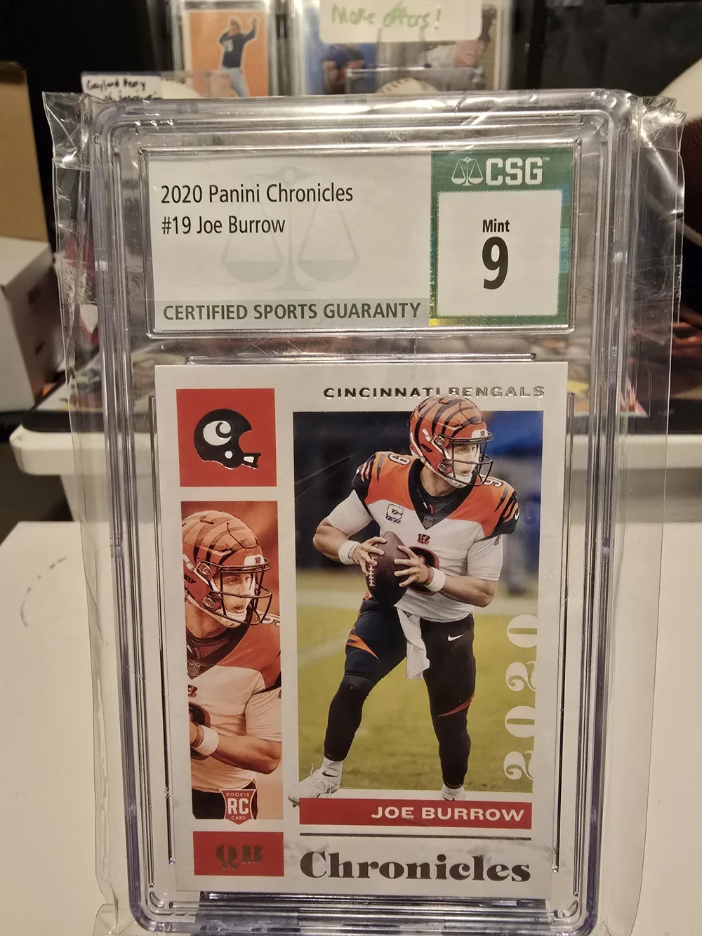 Panini Joe Burrow Bengals Trading Card - White/Orange/Black