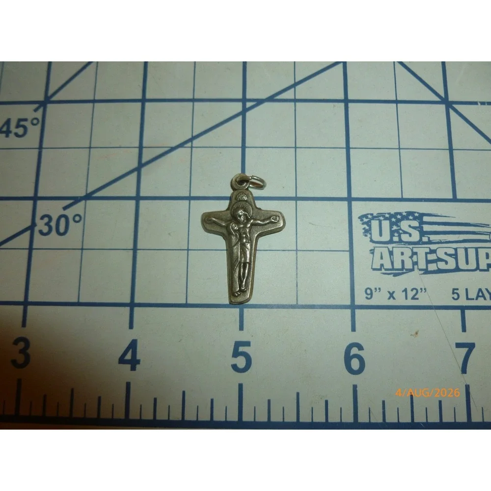 Sterling-Style Silver Crucifix Pendant - Religious Charm