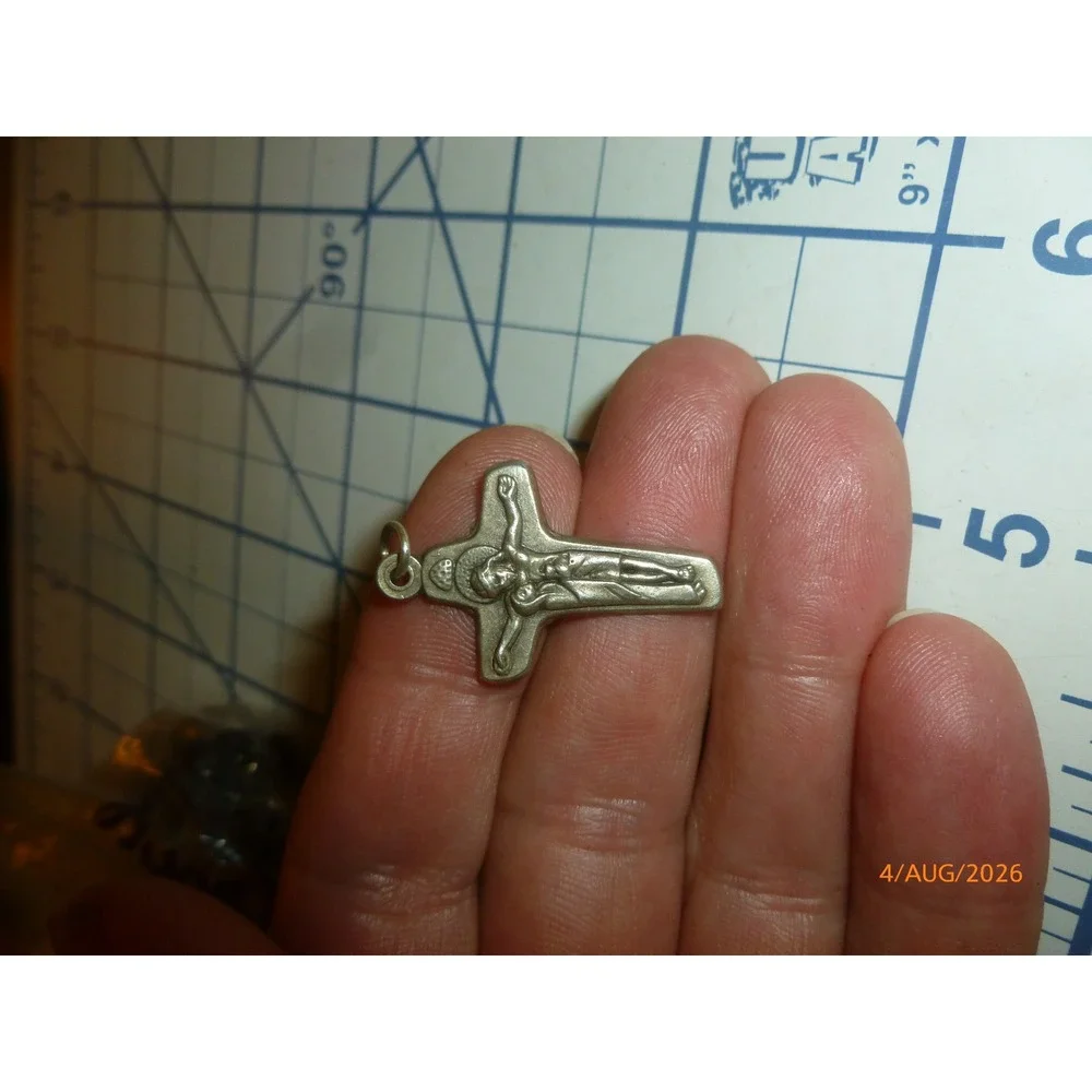 Sterling-Style Silver Crucifix Pendant - Religious Charm