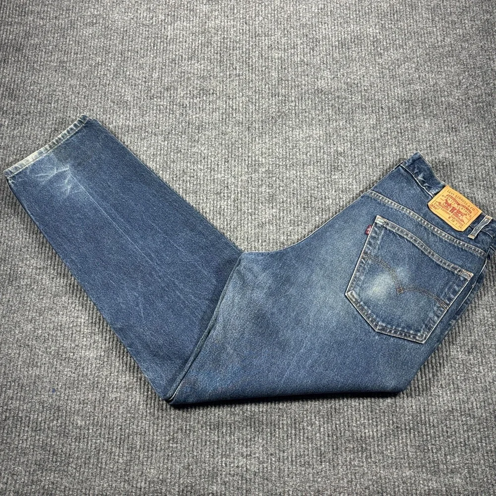 Levi Strauss 550 Relaxed Fit Jeans‎ Men 38x34 Blue Y2K Vintage Black Batwing Tag