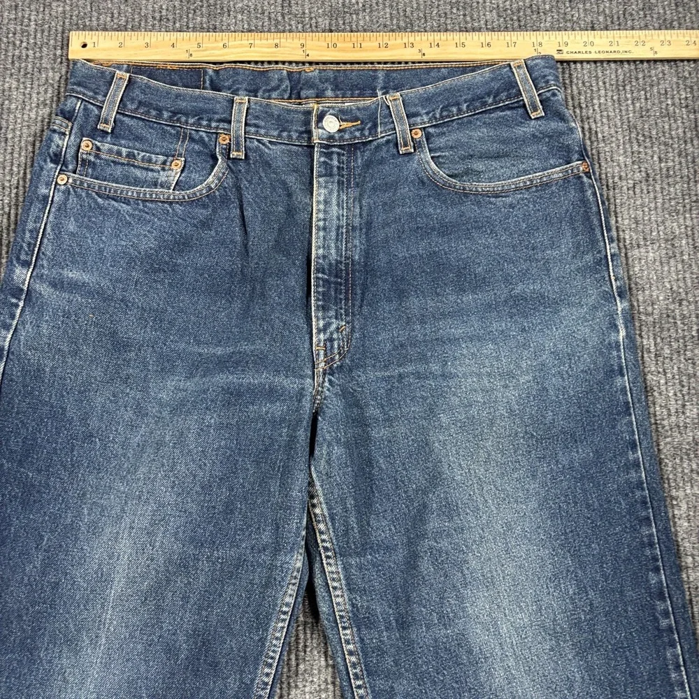 Levi Strauss 550 Relaxed Fit Jeans‎ Men 38x34 Blue Y2K Vintage Black Batwing Tag