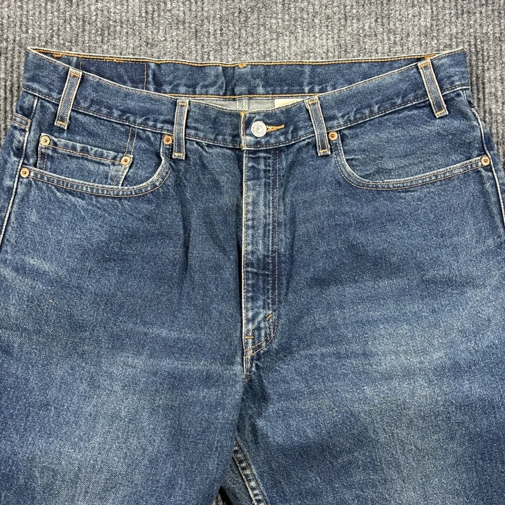 Levi Strauss 550 Relaxed Fit Jeans‎ Men 38x34 Blue Y2K Vintage Black Batwing Tag