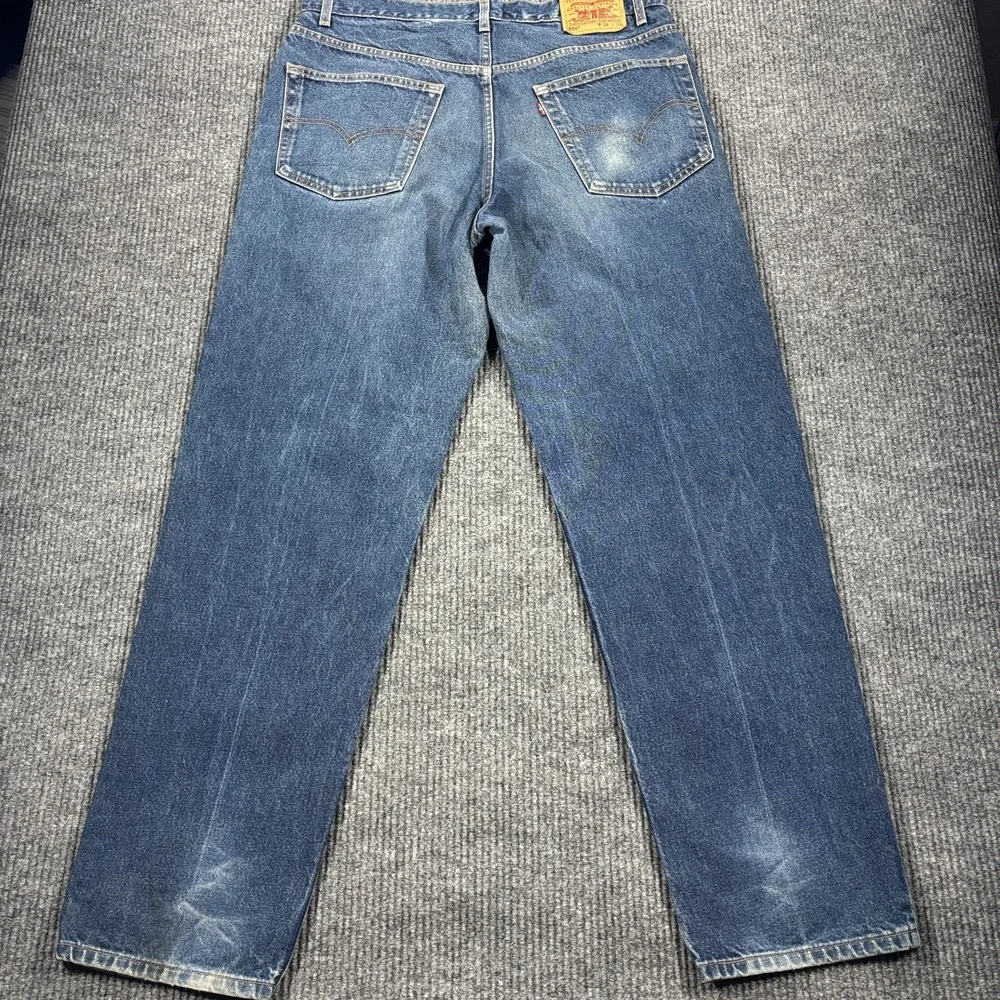 Levi Strauss 550 Relaxed Fit Jeans‎ Men 38x34 Blue Y2K Vintage Black Batwing Tag
