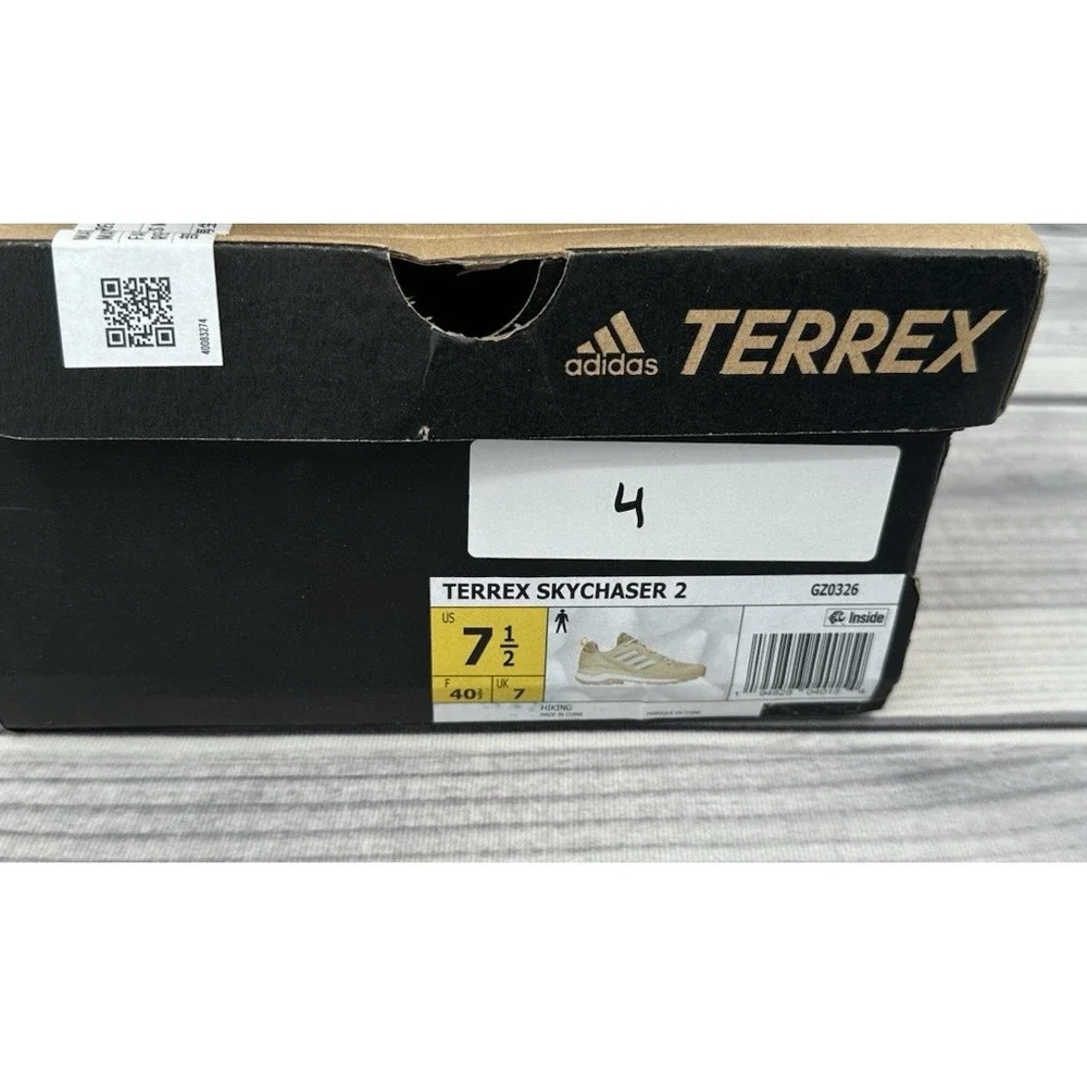 ADIDAS TERREX SKYCHASER 2‎ HIKING SNEAKERS  Men's Size 7.5  BEIGE TONE GUM