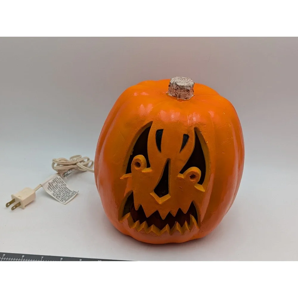 Paper Magic Group Jack O Lantern Orange‎ Vintage 1998 Light Up Pumpkin Decor a