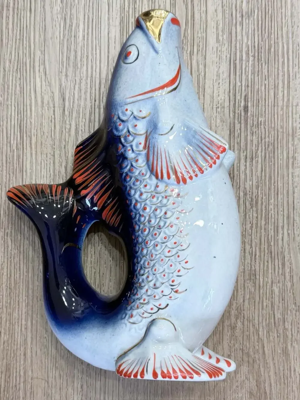 Vintage Soviet Porcelain Fish Decanter