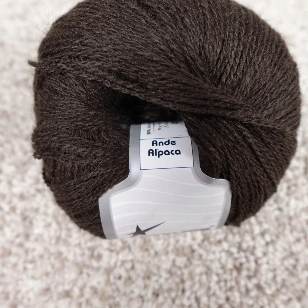 Ice Yarns Ande Alpaca Dark Brown Fine Yarn 50g‎ 350m 30% Alpaca 70% Acrylic