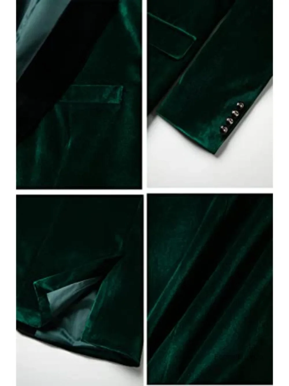 Men's Velvet Slim Fit Blazer One Button Sport Coat Wedding Party