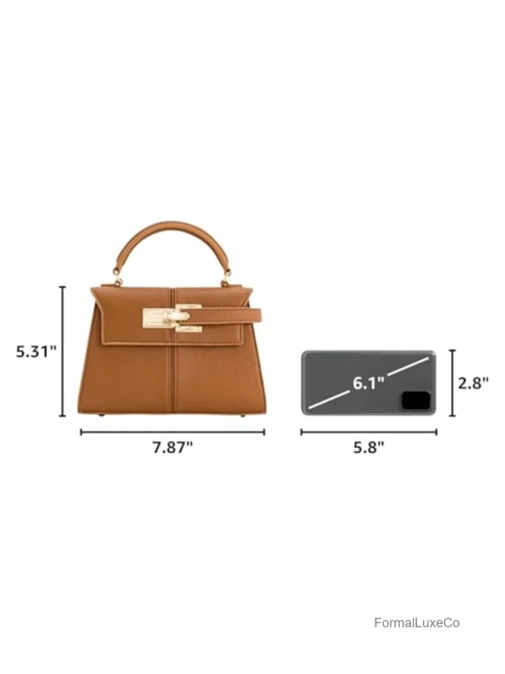 Vegan Leather Top Handle Satchel Purse Crossbody Adjustable Strap