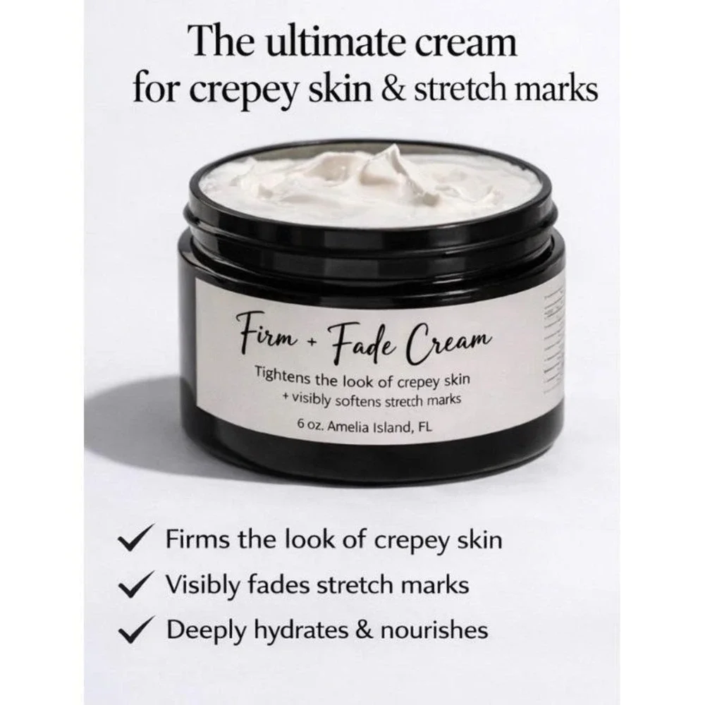 PH Design Organics Firm + Fade‎ Cream 6oz Crepey Skin Stretch Mark Treatment