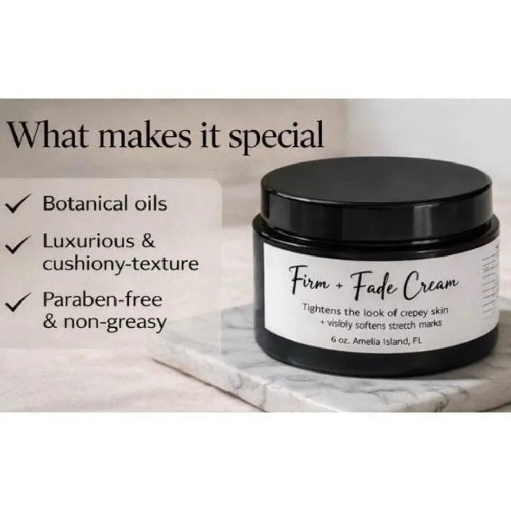PH Design Organics Firm + Fade‎ Cream 6oz Crepey Skin Stretch Mark Treatment