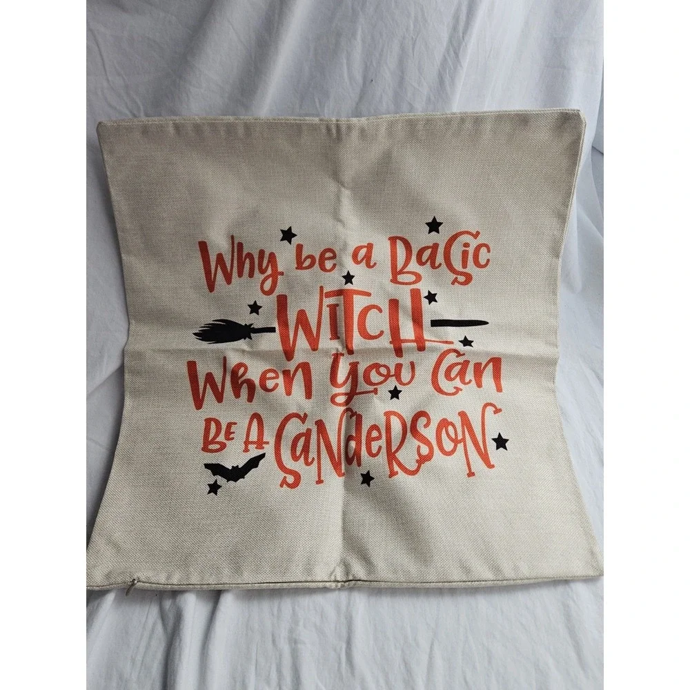 Sanderson‎ Sisters Halloween Witch Canvas Pillow Cover Square Decorative H P