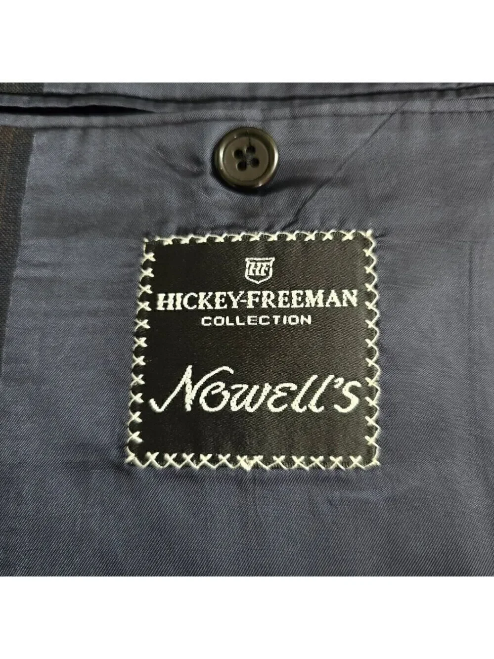 Hickey Freeman Vintage Madison Window Pane Gray Single Breasted Blazer Sz 42R