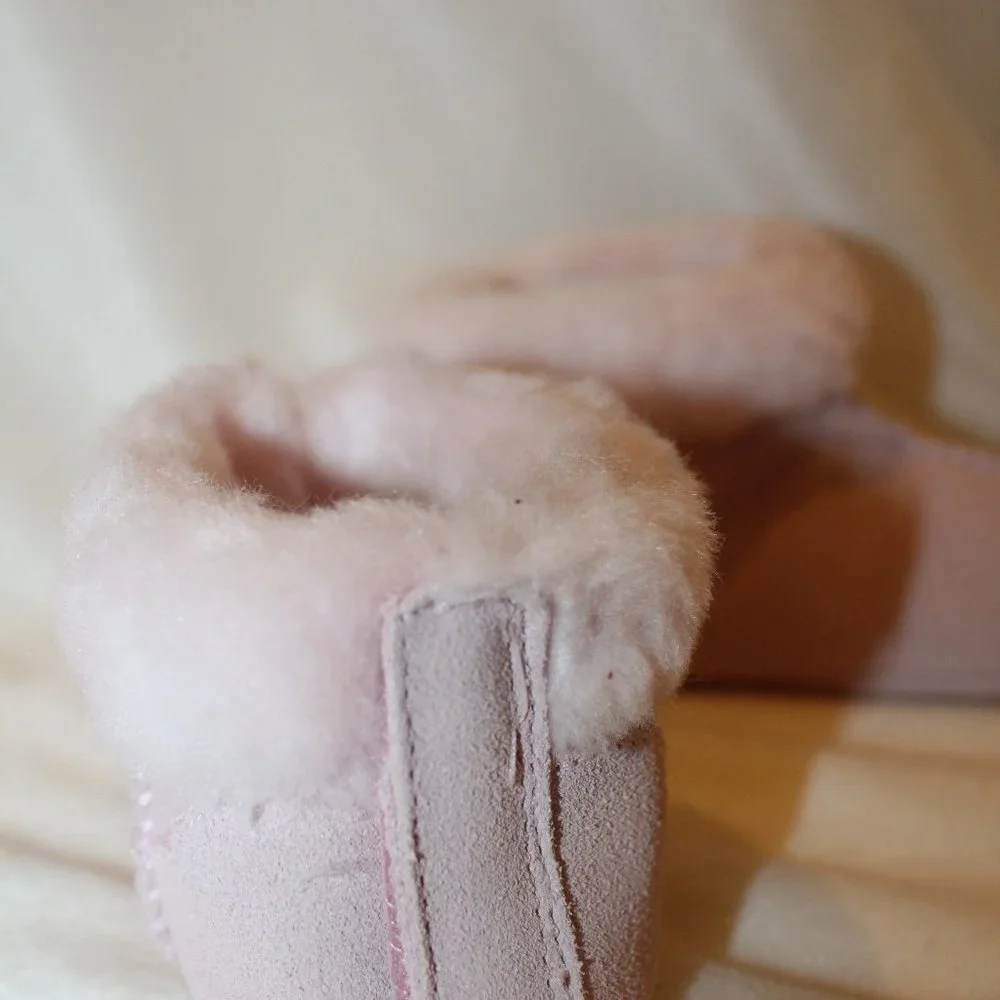 NIB UGG BABY TODDLER GOJEE SUEDE‎ SHEARLING BOXED BOOT BOOTIES PINK