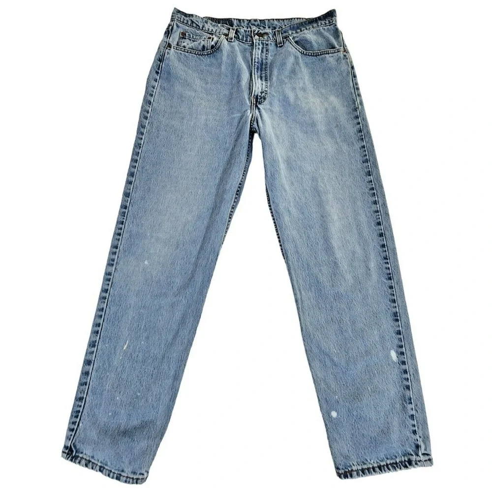Vintage 90s Levis 550 Relaxed Fit Jeans Mens 38x32 (Fits 36x32) Blue Baggy Denim