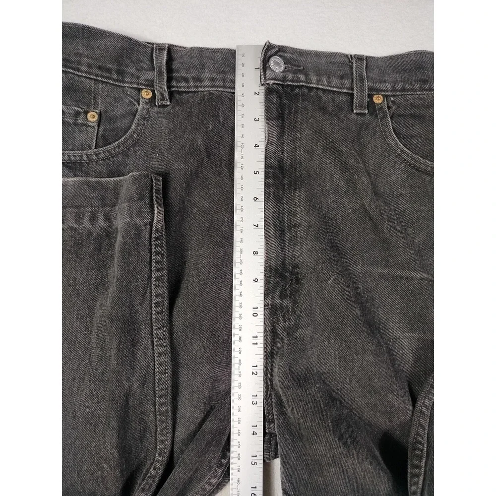 Vintage Levis 505 Jeans Mens 40 Black Regular Fit Denim 90s Grunge Skater Casual