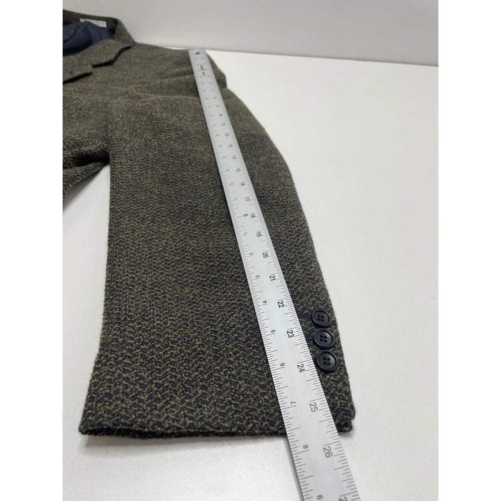 Andrew Fezza Herringbone Blazer‎ Wool Sport Coat Suit Jacket 48L Office Heritage