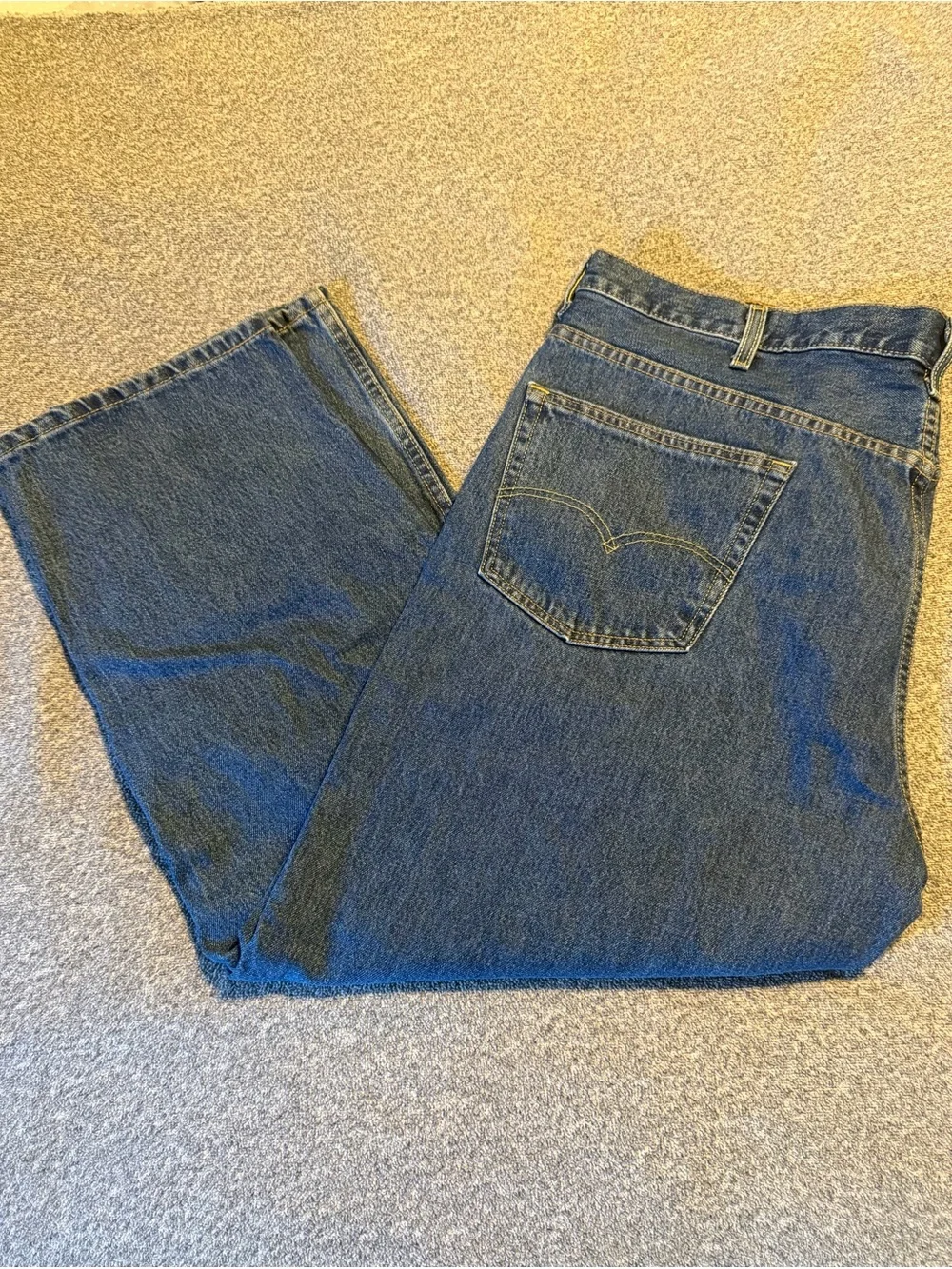 LEVI STRAUSS Men‎ 550 Relaxed Fit 100% Cotton Denim Jeans - 46x39 Dark Blue