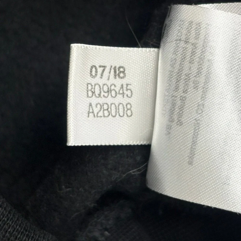 Adidas Black White 3 Stripes Bleach Dyed Mens M‎ Sporty Streetwear Sweatshirt