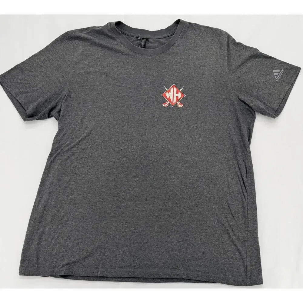 Adidas Performance Athletic T-Shirt Regular XL Gray Moisture-Wicking‎