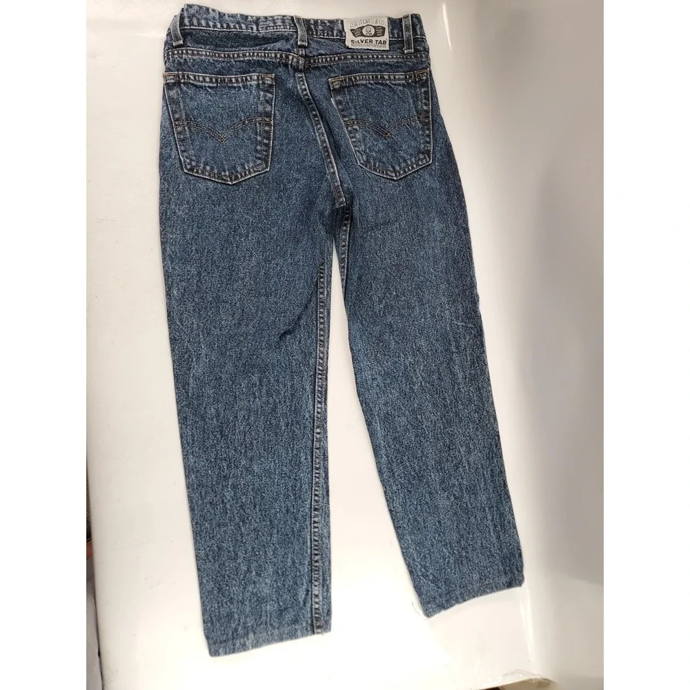 Vintage Levis Silver Tab‎ 512 Jeans Mens 32x24 Blue Baggy Fit Made USA 90s Denim