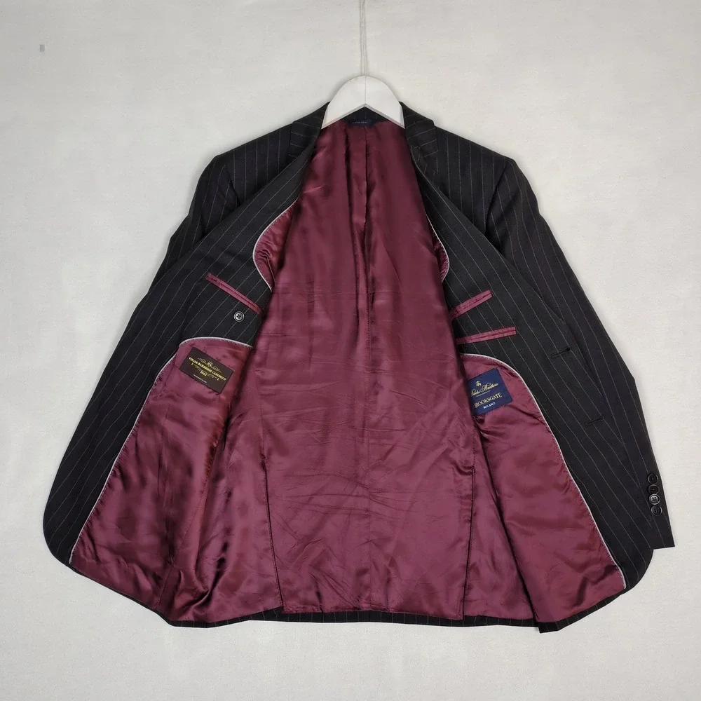 Brooks Brothers Brooksgate Milano Pinstripe Blazer Canali Wool 42R