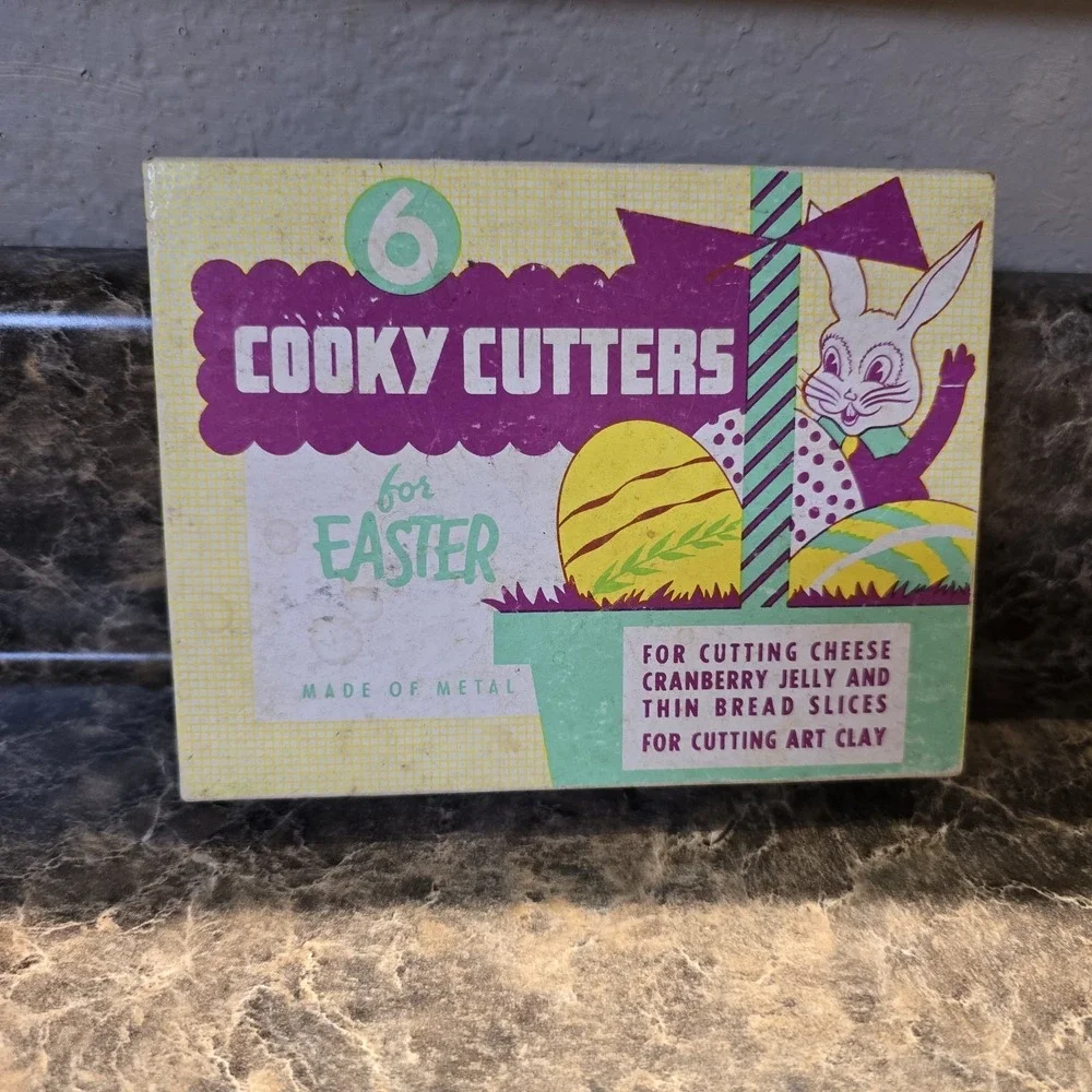 Vintage Easter Cookie (Cooky) Cutters 6 In Box‎ Complete