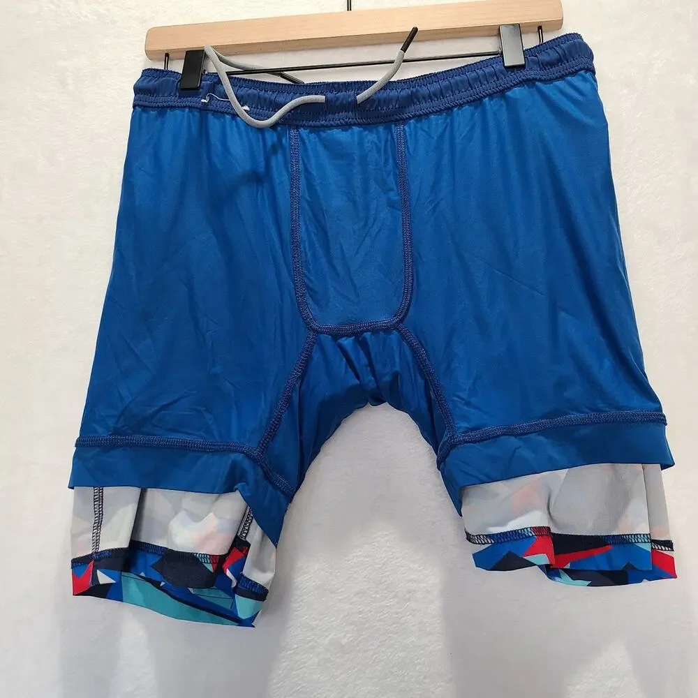 Chubbies Swim Trunks Size M Colorful Geometric Pockets Drawstring Waist