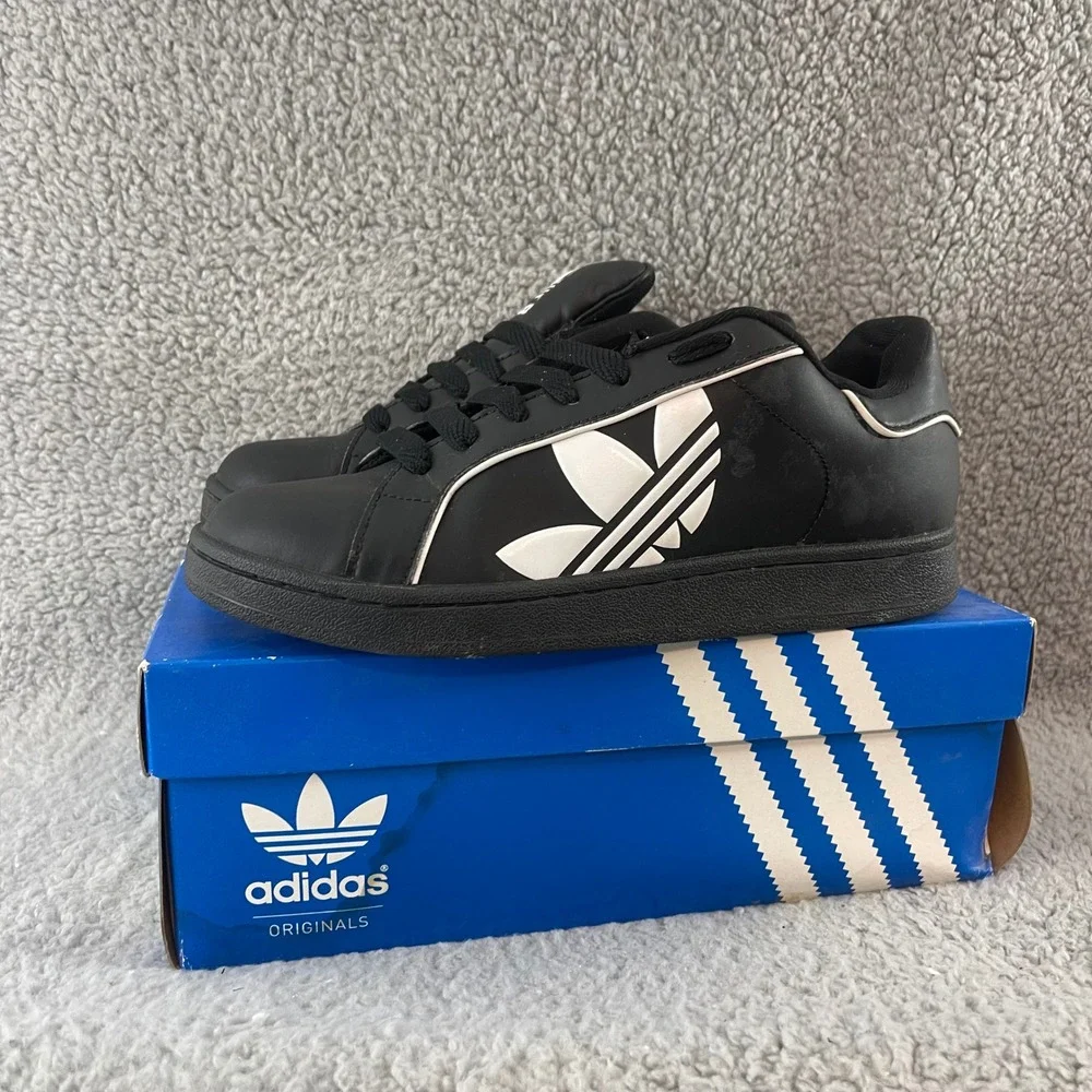 Adidas Original Master ST Mens Size 8 Black White Skate Casual VTG Shoes 046287‎