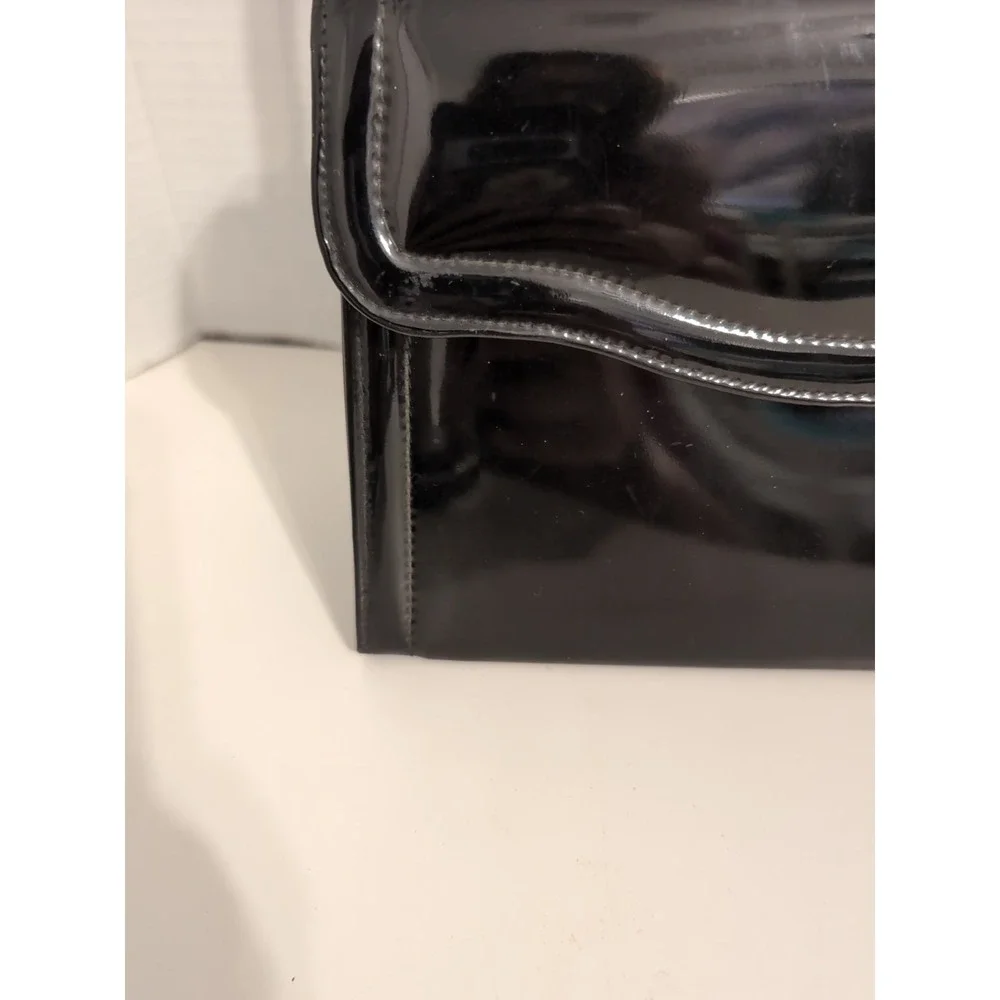 Vintage Theodor of California Black Patent‎ Leather Handbag