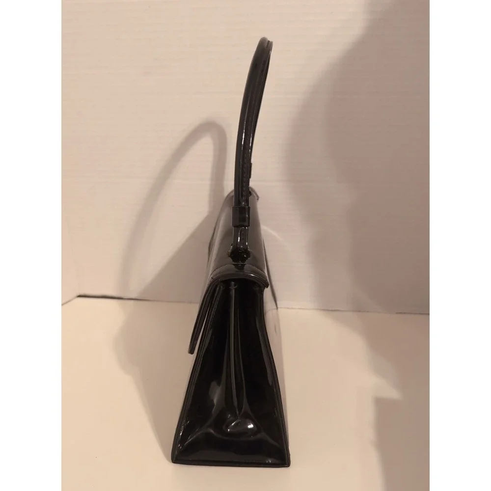 Vintage Theodor of California Black Patent‎ Leather Handbag