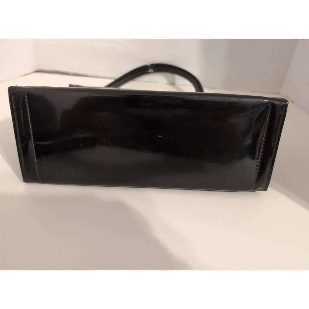 Vintage Theodor of California Black Patent‎ Leather Handbag