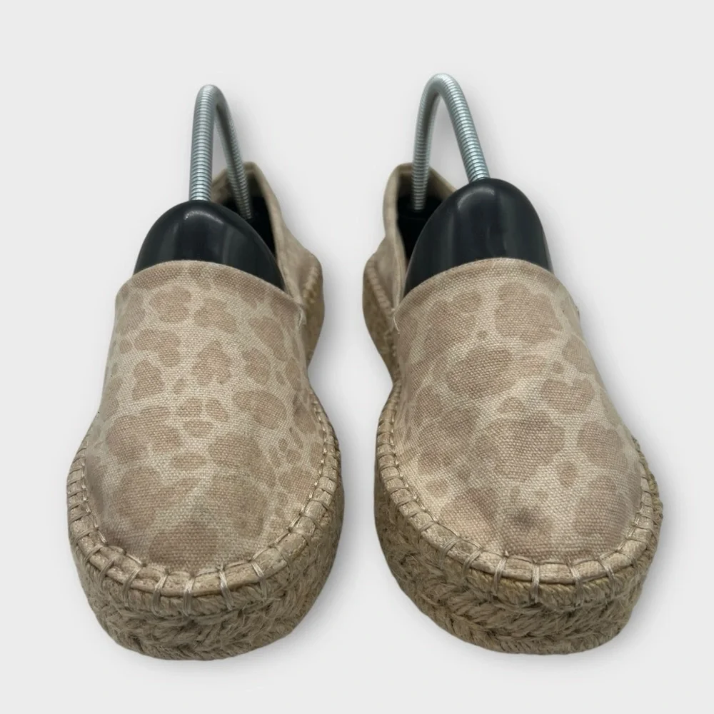 Splendid Women's Laney Slip‎ On Shoe Size 9.5 Platform Espadrille Tan Leopard