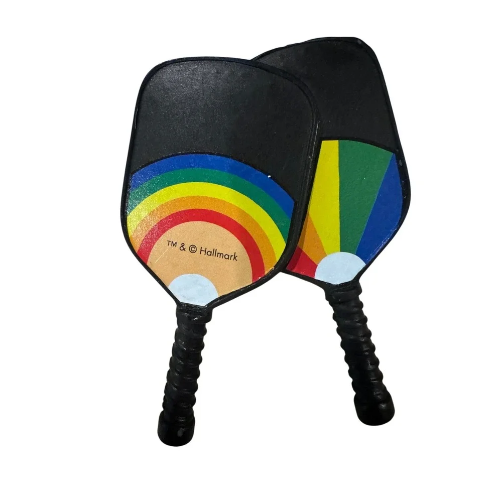 Pickleball‎ Christmas Ornament Rainbow Paddles Sports Holiday Decor With Box