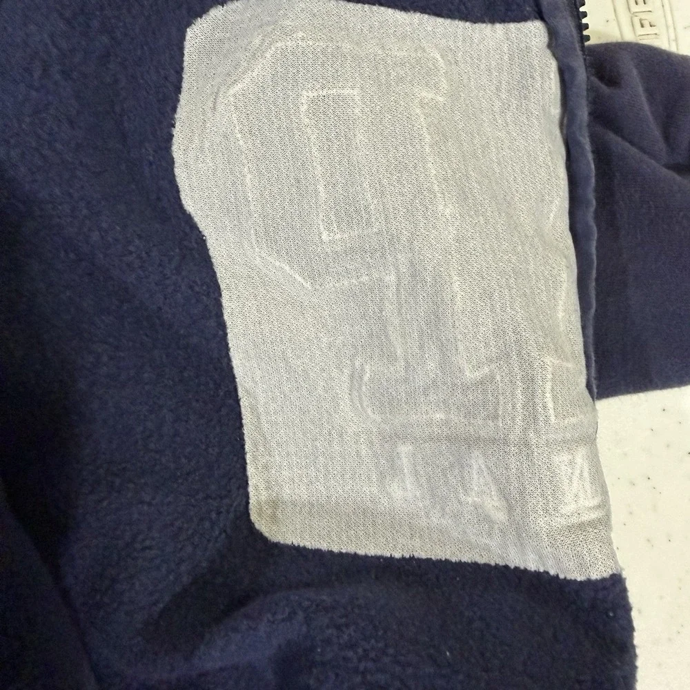 Kids Gap Original Logo Zip Up Hoodie Navy Blue Fleece Sweatshirt Boys Size M (8)