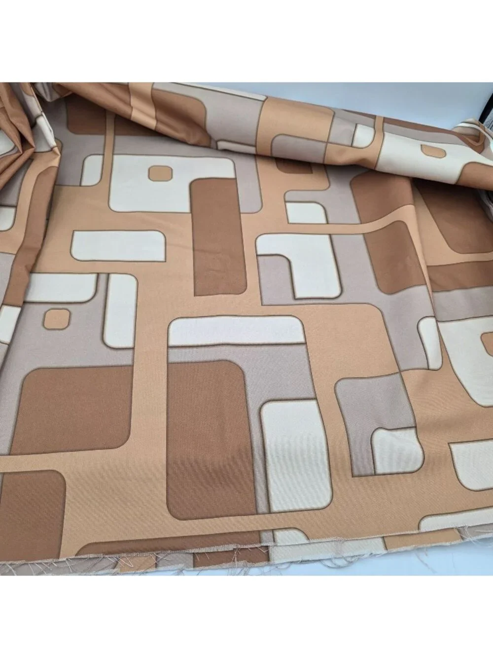 MCM Geometric Upholstery Fabric Neutral Tones Polyester 54