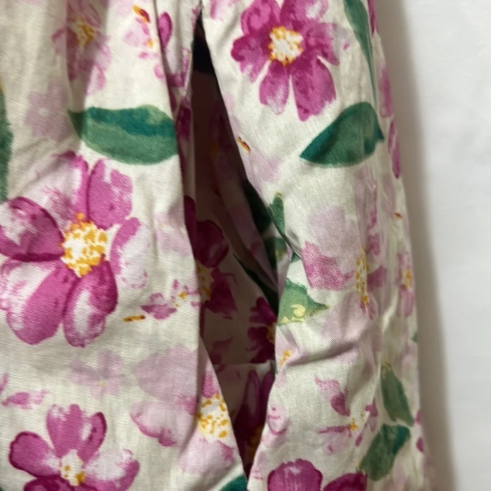 ARULA Pink and Green Ruffled Babydoll Dress