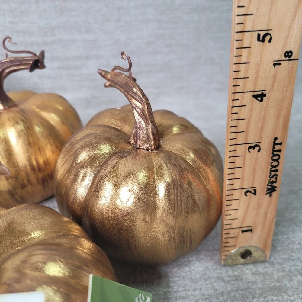 Ashland Gold Pumpkin Lot Robert Stanley Metallic Fall Decor Thanksgiving 11pc