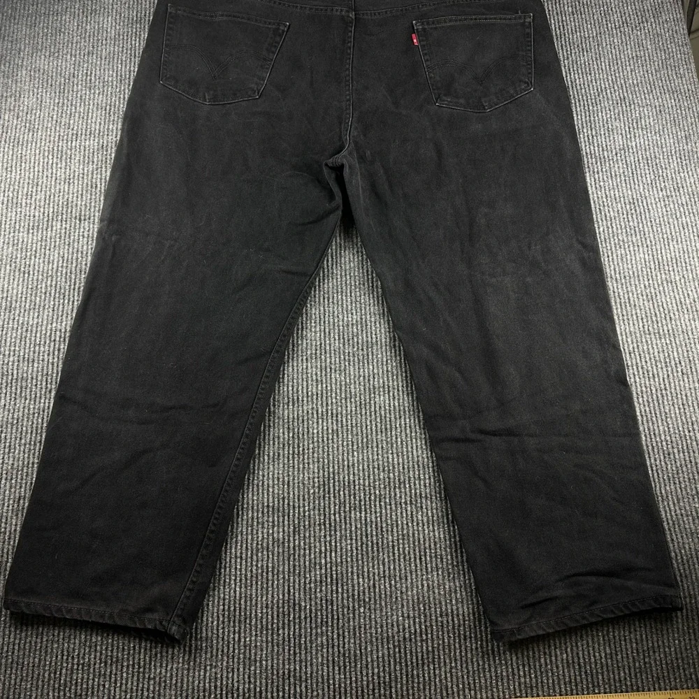 Levis 550 Relaxed Fit Jeans Mens 48x28 Black Denim Tapered Leg 100% Cotton 2856