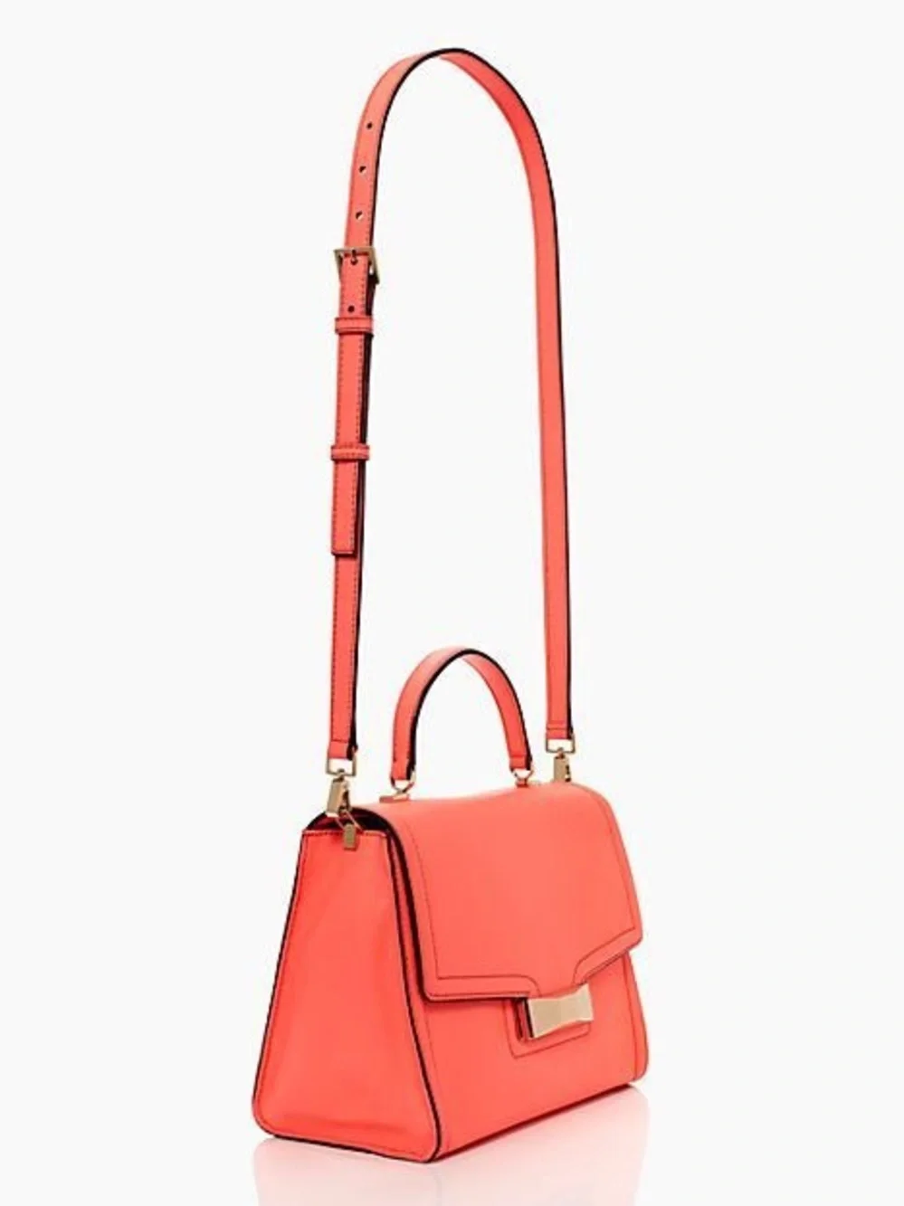 Kate Spade CARROLL PARK PENELOPE Leather satchel Handbag Surprise Coral NWT