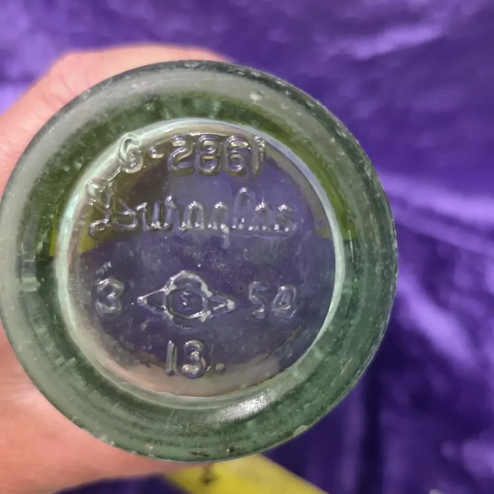 Vintage 1954 Royal Crown RC Cola 10 oz ACL Soda Bottle Owens Illinois Glass