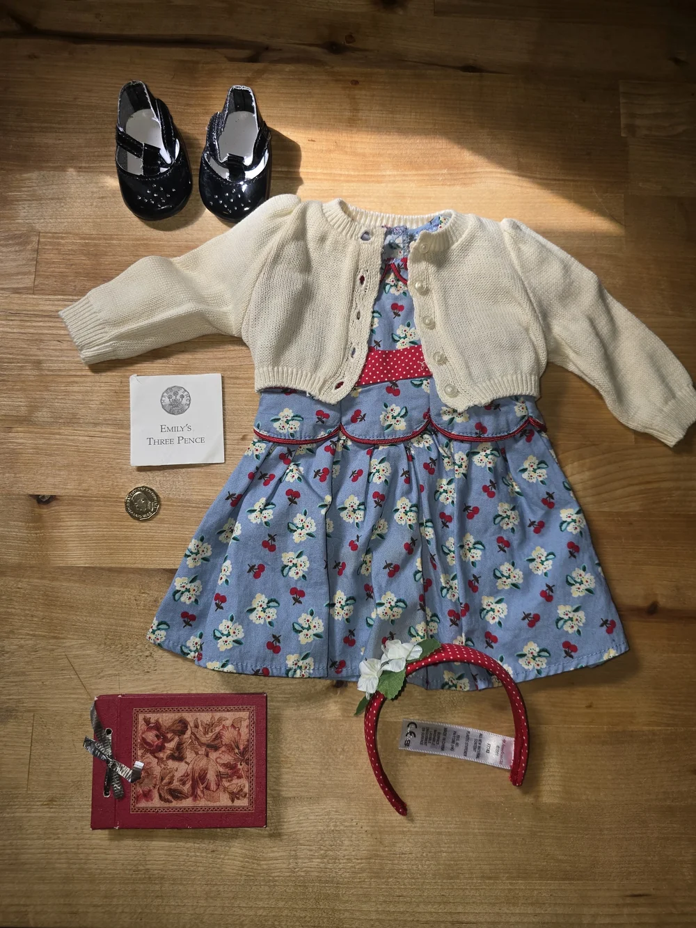 american girl doll emily’s original meet outfit with accessories